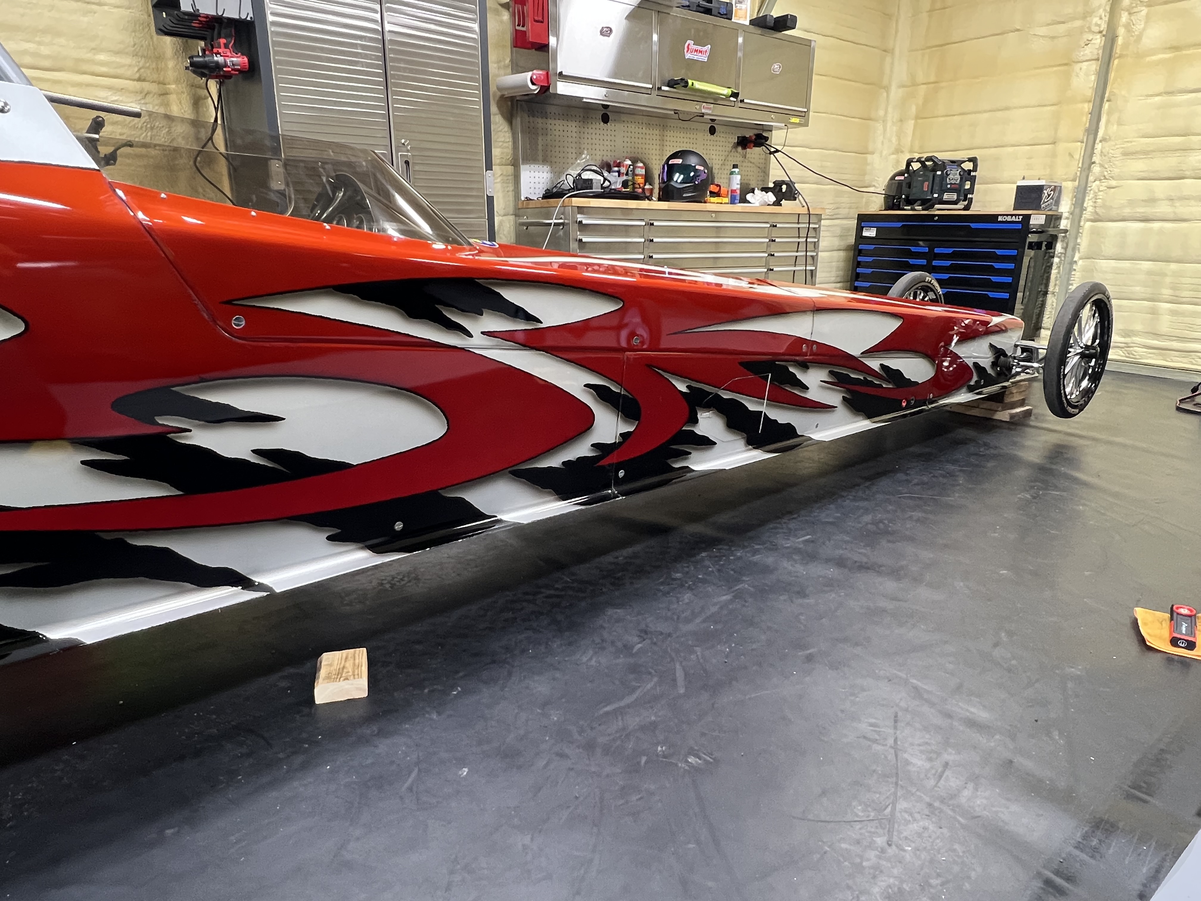 Drag racer side — flawless paint