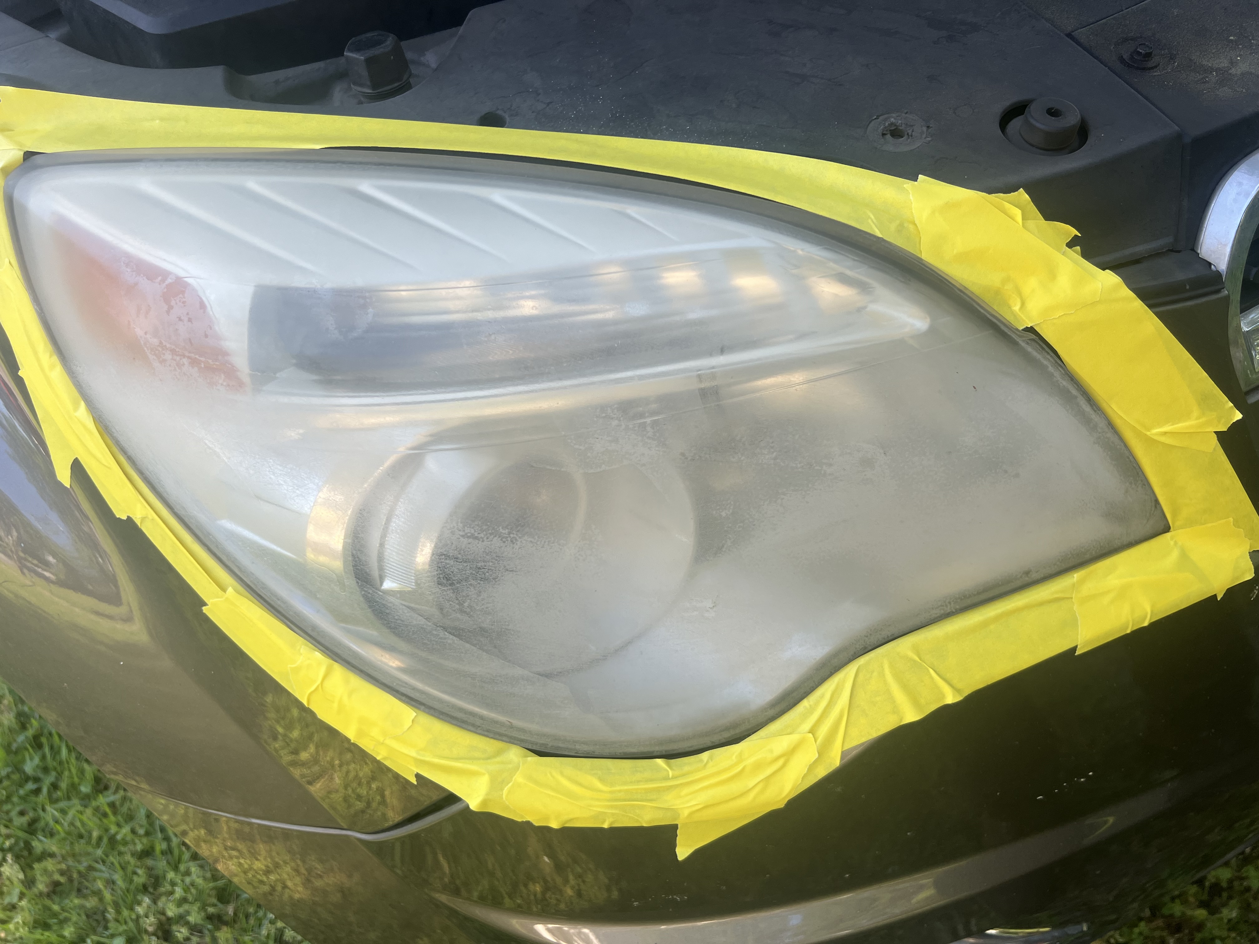 Headlight before — cloudy lens